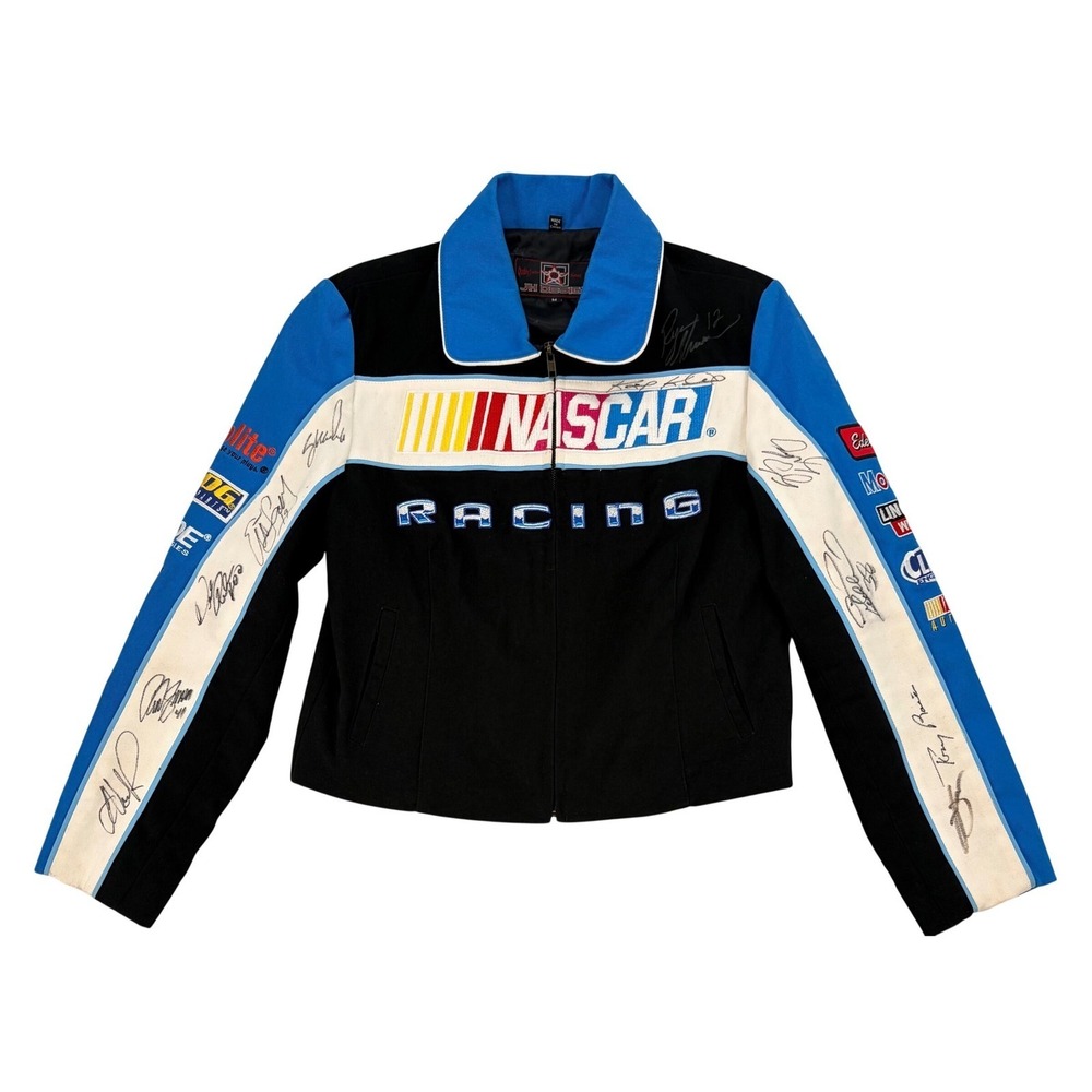Vintage NASCAR Racing Jacket Multiple Driver Autographs Daytona 500 JH‎ Design